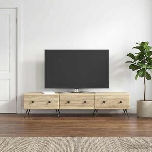 TV szekrény fiókkal Sonoma Tölgy 147 x 34,5 x 30 cm Szerelt Fa