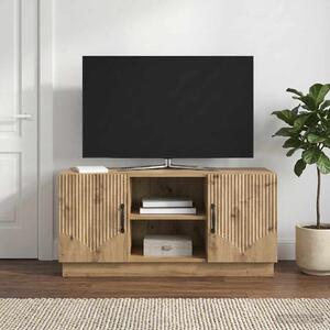 TV szekrény 102 x 34,5 x 47 cm Kézműves Tölgy Szerelt Fa