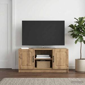 TV szekrény 102 x 34,5 x 47 cm Kézműves Tölgy Szerelt Fa