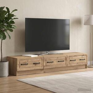 TV szekrény 147 x 34,5 x 27 cm Kézműves Tölgy Szerelt Fa