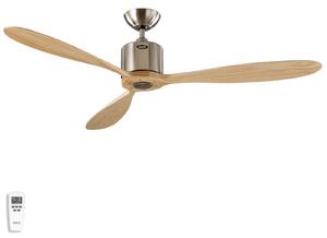 AEROPLAN ECO mennyezeti ventilátor, króm/fenyő, Ø 132 cm – CasaFan CasaFan, AEROPLAN ECO, Fa, Nappali, Fa, Modern