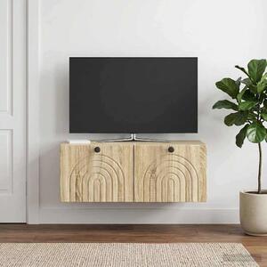 Fali TV szekrény Sonoma Tölgy 78,5 x 41 x 30 cm Szerelt Fa