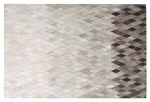 Fehér és szürke bőrszőnyeg 140 x 200 cm MALDAN