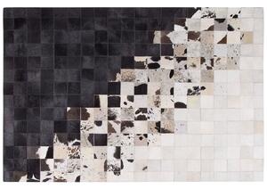 Fekete és fehér bőrszőnyeg 160 x 230 cm KEMAH