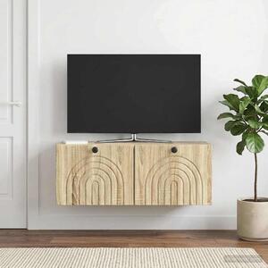 Fali TV szekrény Sonoma Tölgy 78,5 x 31 x 30 cm Szerelt Fa