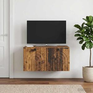 Fali TV szekrény Antik Fa 59,5 x 41 x 30 cm Szerelt Fa