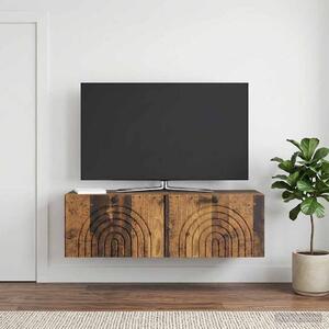 Fali TV szekrény Antik Fa 98 x 31 x 30 cm Szerelt Fa
