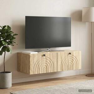 Fali TV szekrény Sonoma Tölgy 98 x 41 x 30 cm Szerelt Fa