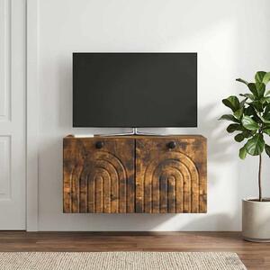 Fali TV szekrény Füstös Tölgy 59,5 x 31 x 30 cm Szerelt Fa