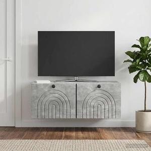 Fali TV szekrény Betonszürke 78,5 x 31 x 30 cm Szerelt Fa