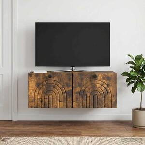 Fali TV szekrény Füstös Tölgy 78,5 x 31 x 30 cm Szerelt Fa
