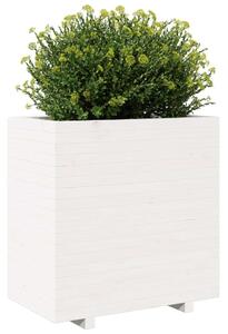 VidaXL Virágláda - Fehér Fenyő - 70x40x72,5 cm