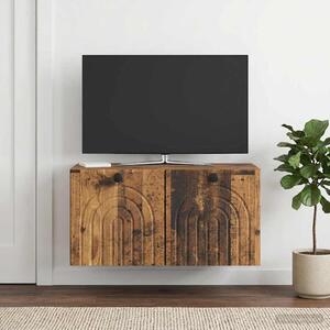 Fali TV szekrény Antik Fa 59,5 x 31 x 30 cm Szerelt Fa