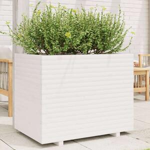 VidaXL Virágláda - Fehér Fenyőfa - 90x60x72,5 cm