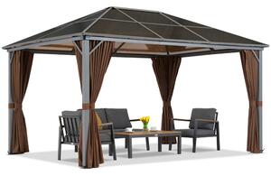 Milos 3x4m kerti pavilon barna függönyökkel Garden Point
