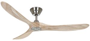 ECO GENUINO mennyezeti ventilátor, króm/világos fa, 152 cm – CasaFan CasaFan, Eco Genuino, Fa, Nappali, Fa, Modern