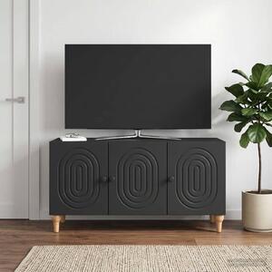 TV szekrény 99 x 34,5 x 50 cm Fekete Szerelt Fa