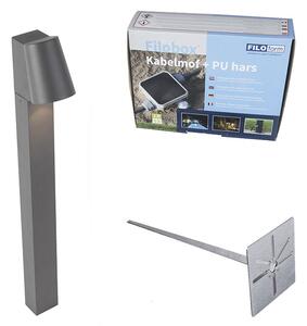 Modern, antracit kültéri állólámpa LED-del - Uma