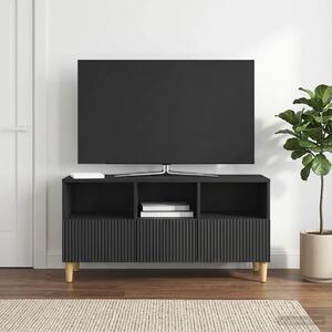 TV szekrény 102 x 34,5 x 50 cm Fekete Szerelt Fa
