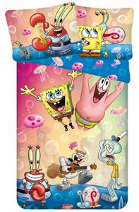 SPONGABOB PARTY színes mikroszálas gyerek ágyneműhuzat Ágyneműhuzat mérete: 70 x 90 cm | 140 x 200 cm