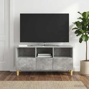 TV szekrény 102 x 34,5 x 50 cm Betonszürke Szerelt Fa