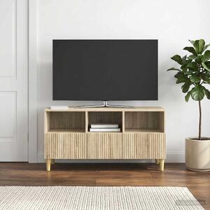 TV szekrény 102 x 34,5 x 50 cm Sonoma Tölgy Szerelt Fa