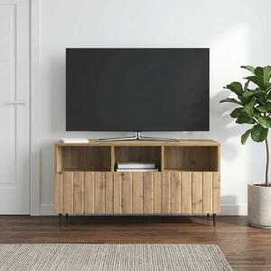 TV szekrény 102 x 34,5 x 50 cm Kézműves Tölgy Szerelt Fa