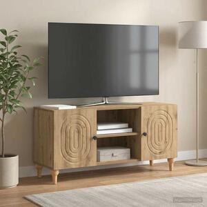 TV szekrény 102 x 34,5 x 50 cm Kézműves Tölgy Szerelt Fa