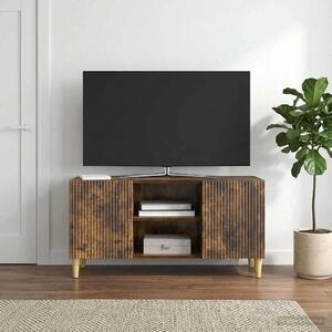 TV szekrény 102 x 34,5 x 50 cm Füstös Tölgy Szerelt Fa