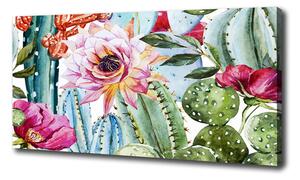 Fali vászonkép Kaktusz és virágok