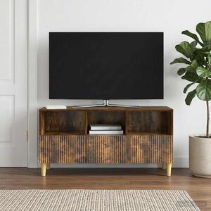 TV szekrény 102 x 34,5 x 50 cm Füstös Tölgy Szerelt Fa