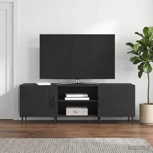 TV szekrény 150 x 31 x 50 cm Fekete Szerelt Fa