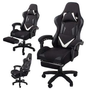 Állítható, kényelmes számítógépes gamer szék, 63x63x118/216 cm, fekete