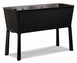 Keter Easy grow műrattan virágláda (magaságyás) - grafit szürke
