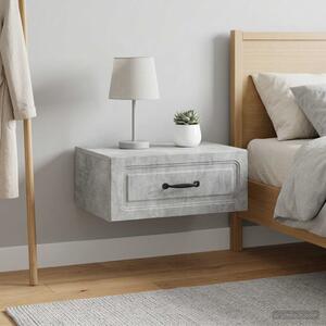 Fali éjjeli szekrény 2 db Betonszürke 49 x 34,5 x 20 cm
