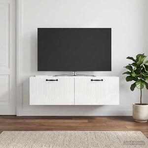 Fali TV szekrény Magasfényű Fehér 98 x 31 x 30 cm Szerelt Fa