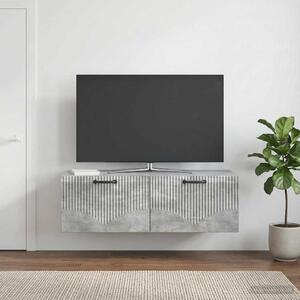 Fali TV szekrény Betonszürke 98 x 41 x 30 cm Szerelt Fa