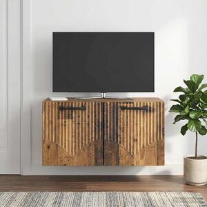 Fali TV szekrény Antik Fa 59,5 x 31 x 30 cm Szerelt Fa