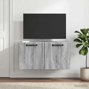 Fali TV szekrény Szürke Sonoma 59,5 x 31 x 30 cm Szerelt Fa