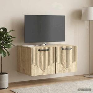 Fali TV szekrény Sonoma Tölgy 59,5 x 41 x 30 cm Szerelt Fa
