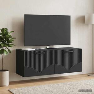 Fali TV szekrény Fekete 78,5 x 31 x 30 cm Szerelt Fa