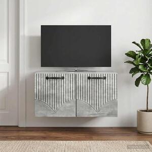 Fali TV szekrény Betonszürke 59,5 x 41 x 30 cm Szerelt Fa