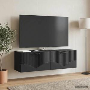 Fali TV szekrény Fekete 98 x 31 x 30 cm Szerelt Fa
