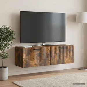 Fali TV szekrény Füstös Tölgy 98 x 31 x 30 cm Szerelt Fa