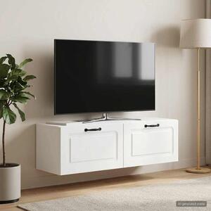 Fali TV szekrény Fehér 98 x 31 x 30 cm Szerelt Fa