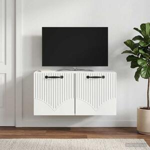 Fali TV szekrény Fehér 59,5 x 31 x 30 cm Szerelt Fa