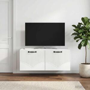 Fali TV szekrény Fehér 78,5 x 31 x 30 cm Szerelt Fa