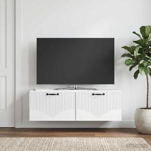 Fali TV szekrény Fehér 98 x 31 x 30 cm Szerelt Fa