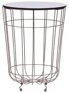 Aranyszínű dohányzóasztal Ø 40 cm
