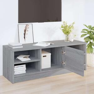 Szürke sonoma színű szerelt fa tv-szekrény 102 x 35,5 x 36,5 cm